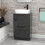 NES Home Nes Home 500mm Dark Grey Drawers Vanity, Worktop & Square Rounded Corner Basin 2