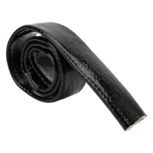 1 m Kraftstoffschlauch-Hitzeschutz, 25 mm Innendurchmesser, schwarzes Silikon