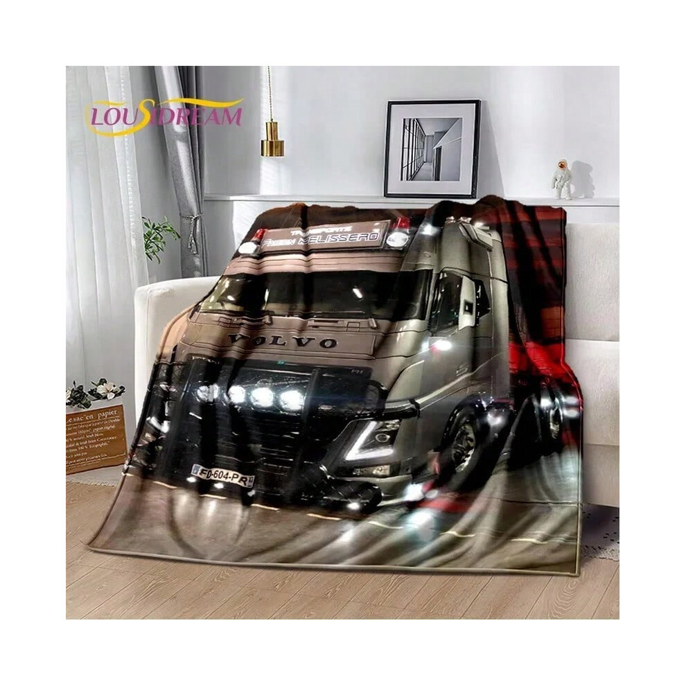 (22, 150x125CM50x60inch) HD Volvo Truck Lorry 3D Printing Soft Flannel Blankets,Throw Blanket Comfortable Blanket for Picnic Beds Sofa Home Bedroom Gi-image-OPC-PJGW56C-NEW