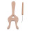Knitting Fork and Needle Kit Beech Wood Slick 4