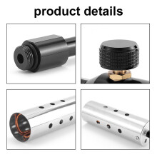 High Power Detachable Gas Torch Aluminum Alloy 380mm Silver Black