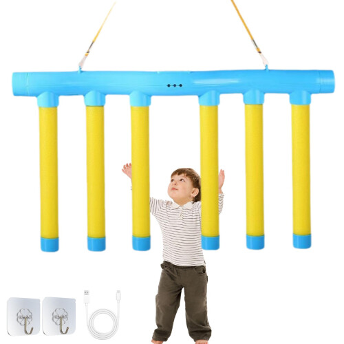 Reflex Challenge Game Hand-Eye Coordination Falling Sticks Catching Game Adjustable Speed Adults And Kids Yellow