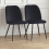 (BLACK, 2pcs) 2/4/6pcs Velvet Dining Chairs Sturdy Metal Legs 8