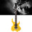 Electric Guitar 24 Fret Yellow Flame Shaped 12