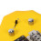 Electric Guitar 24 Fret Yellow Flame Shaped 14