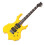 Electric Guitar 24 Fret Yellow Flame Shaped 6
