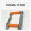 Reliable Bed Rope Ladder Helper Strap with Multiple Handles Orange Grey 9