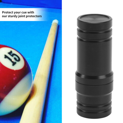 2 Stück Billard-Queue-Gelenkschutzkappen, schwarz, 46 g 2