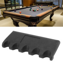 5-Cue Pool Cue-Halter, Kunststoff, Schwarz, 5-Löcher