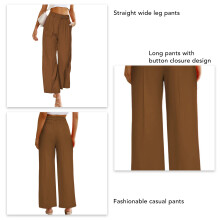 Dunkelbraune Damenhose Regular Fit XL, Bundweite 99–102 cm