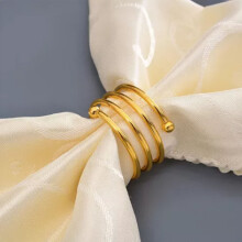 12 Stück Spiral Geschirrhalter waschbar dekorativer Metallserviettenring für Hochzeit Party Bankett Abendessen