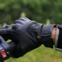 Vollleder-Handschuhe Anti-Rutsch-Winter-Reithandschuhe fürs Motorradfahren Schwarz XXL