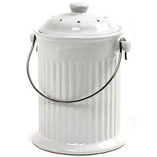 Norpro, bianco, contenitore per compost in ceramica da 1 gallone, taglia unica