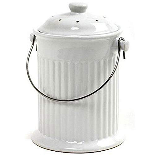 Norpro, wei?, 1 Gallone Keramik-Kompostbeh?lter, Einheitsgr??e