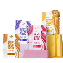 Dove Plant Milk Cleansing Bar Soap Variety Pack 4 for Moisturized Skin, with Gentle Cleansers, No Sulfate Cleansers or Parabens, 98% Biodegradable For