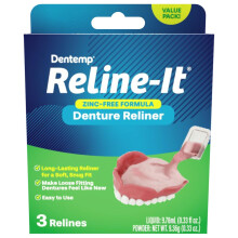 Dentemp Zahnprothesen Reline Kit Value Pack - Fortgeschrittene Formel zur Anpassung von Zahnprothesen