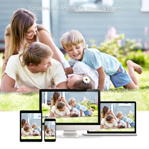 1080P WiFi Camera 3MP Pan/Tilt Night Vision Home Security White 1