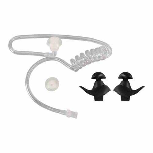 Akustisches Spiralrohr-Set Schwarze Silikon-Ohrstöpsel 2