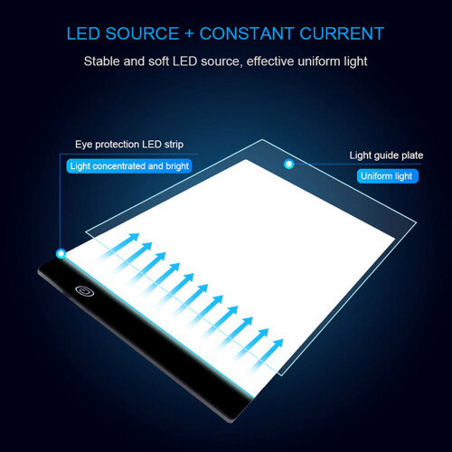 A5 LED Light Box 3.5W with Touch Dimming Sensor for Calligraphy & Animation 2