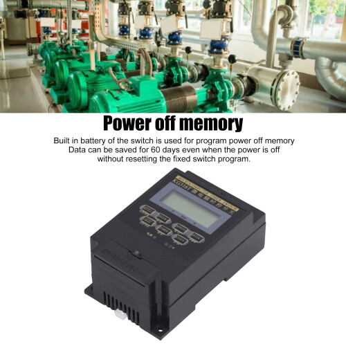 Programmierbarer Zeitschalter 25A Schwarz ABS 1 Min-168 Std 2