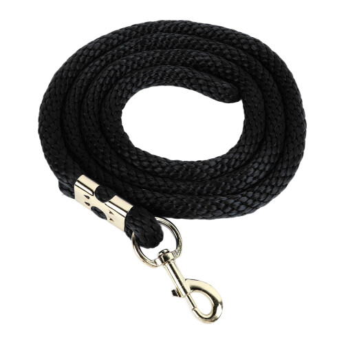 Heavy Duty Horse Lunge Line 6.6ft Black with Snap for Training 2