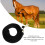 Heavy Duty Horse Lunge Line 6.6ft Black with Snap for Training 8