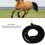 Heavy Duty Horse Lunge Line 6.6ft Black with Snap for Training 6