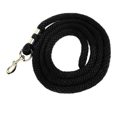 Heavy Duty Horse Lunge Line 6.6ft Black with Snap for Training
