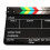 Bunte Acryl-Filmklappe 30x25cm 6