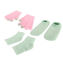 Feuchtigkeits spendende, zehenlose Sockenhandschuhe mit Touchscreen, wiederverwendbares Gel-Lotion-Sockenset gegen rissige, trockene Haut,
