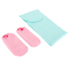 Rosa Gel-Fußsocken, wiederverwendbar mit blauem Nackenbezug