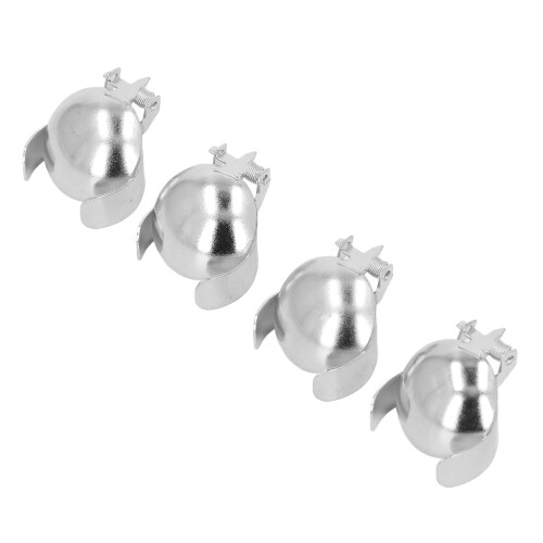 4 Stück Edelstahl Automatischer Kerzenlöscher Silber 1