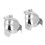 4 Stück Edelstahl Automatischer Kerzenlöscher Silber 10