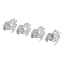 4 Stück Edelstahl Automatischer Kerzenlöscher Silber