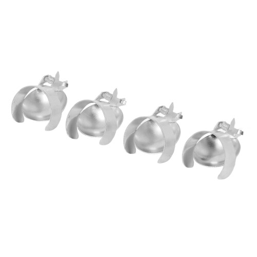 4 Stück Edelstahl Automatischer Kerzenlöscher Silber