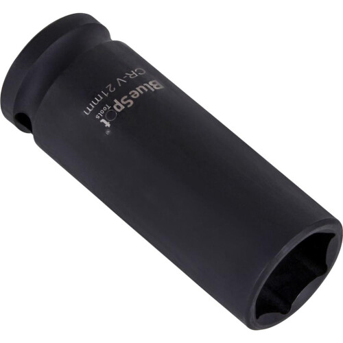 BlueSpot BlueSpot 21mm Deep Socket Impact Hex 6 Point Single CRV Steel 1/2" Drive 2