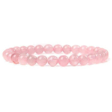 (Powder Crystal Stone)6Mm Natural Crystal Stone Beaded Bracelet Elastic String Tigereye Agate Bracelet Female Accessories
