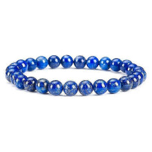 (Lapis Lazuli)6Mm Natural Crystal Stone Beaded Bracelet Elastic String Tigereye Agate Bracelet Female Accessories
