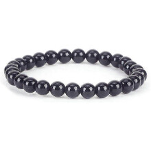 (Obsidian)6Mm Natural Crystal Stone Beaded Bracelet Elastic String Tigereye Agate Bracelet Female Accessories