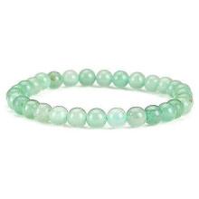 (Green Aventurine)6Mm Natural Crystal Stone Beaded Bracelet Elastic String Tigereye Agate Bracelet Female Accessories