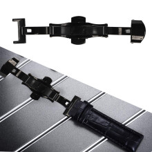 Faltschließe mit Doppel-Druckknopf, 16 mm, schwarz