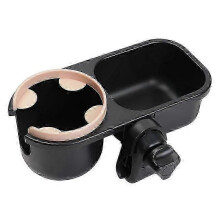(Pink)Stroller Snack Holder, Universal Stroller Accessories with Stroller Cup Holder and Stroller Tray to Hold Snack Cups