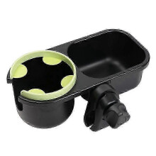 (Green)Stroller Snack Holder, Universal Stroller Accessories with Stroller Cup Holder and Stroller Tray to Hold Snack Cups