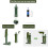Grüner Wasserfilter mit Handpumpe 160x80x40mm 4000L 2