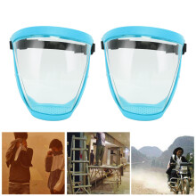 2 Stück Schutzgesichtsschutz Staubdicht Sicherheitsgummiband wiederverwendbare Gesichtsmaske mit Filterbadt Cotton Pads transparent Kinder