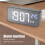 LED-Spiegel-Wecker 1200mAh großes Display ABS 11