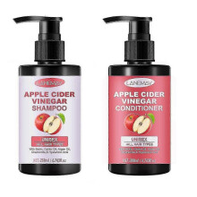Apple Cider Vinegar Shampoo and Conditioner Set, Sulfate Free Anti Dandruff Shampoo & Conditioner for Dry, Oily and Damaged Hair, Biotin, Castor Oil