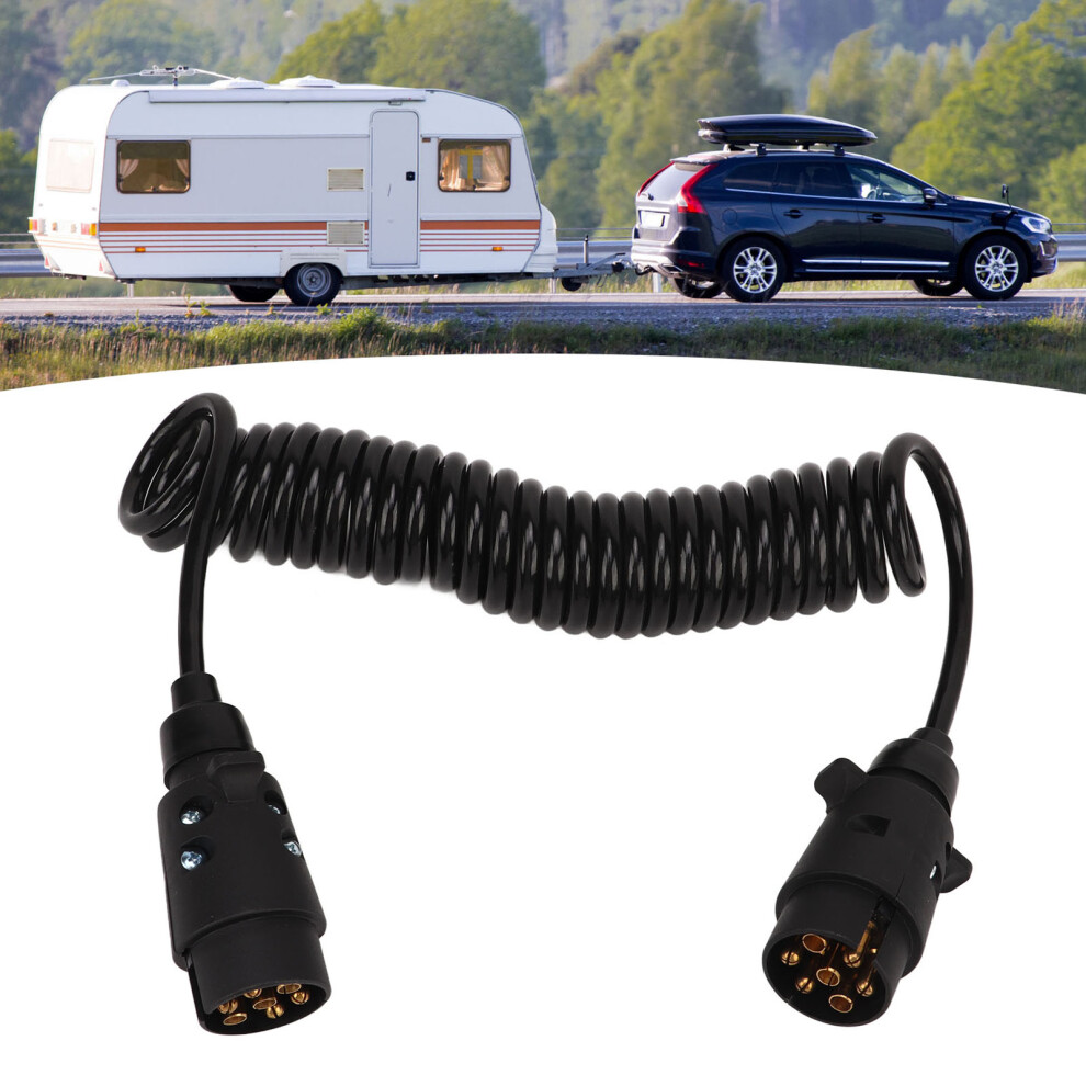 12.8Ft Trailer Coiled Cable - Flexible, Insulated Rv Connection 6901338239282