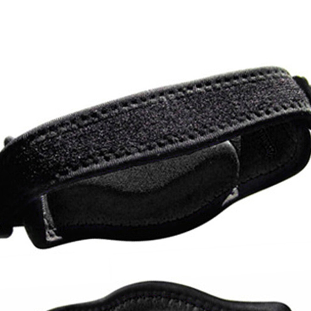 Black Elbow Support Brace Tennis Golf Compression Strap Adjustable 170X290mm
