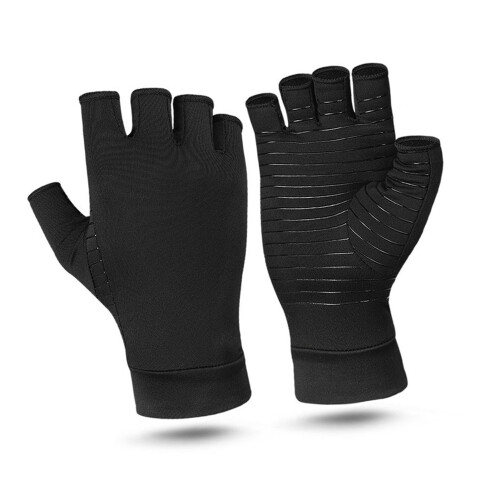 Arthritis-Handschuhe kupferinfundiert schwarz Größe M 1,1 oz 2